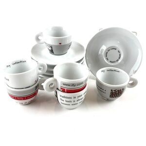 Illy Collection 2002 NoWater No Coffee set of 6 Espresso cups and 6 Saucers